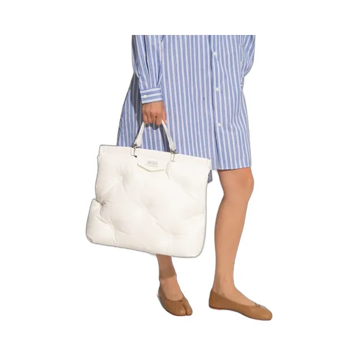 Maison Margiela Logo Patch Quilted Tote Bag