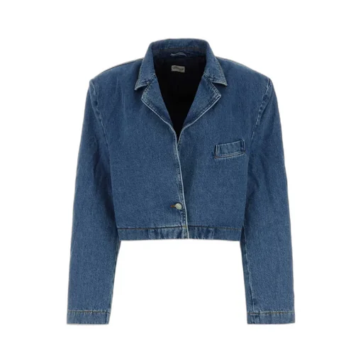Cropped Denim Blazer