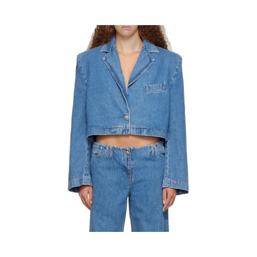 Cropped Denim Blazer