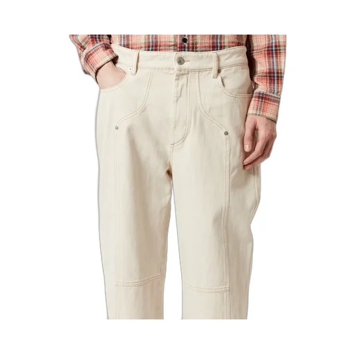 Isabel Marant Logo Patch Straight-Leg Pants