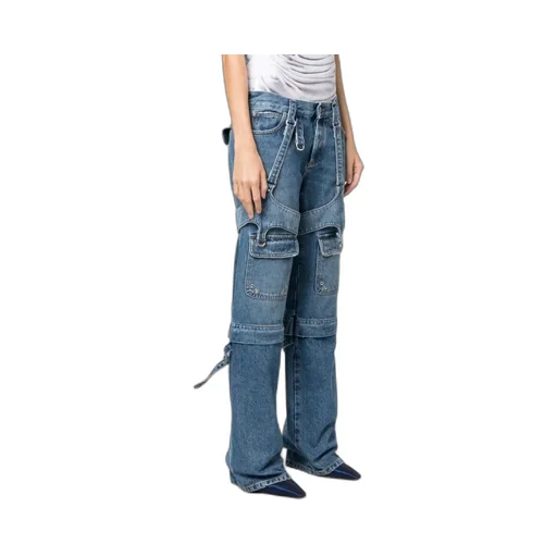 Off-White Cargo Zip Logo Patch Jeans