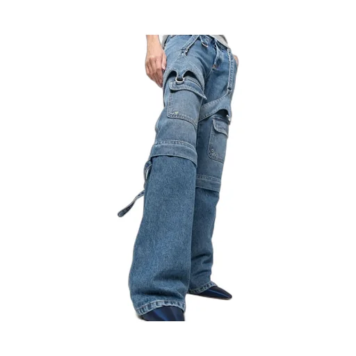Off-White Cargo Zip Logo Patch Jeans
