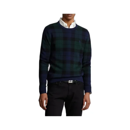 Plaid-Pattern Wool Jumper