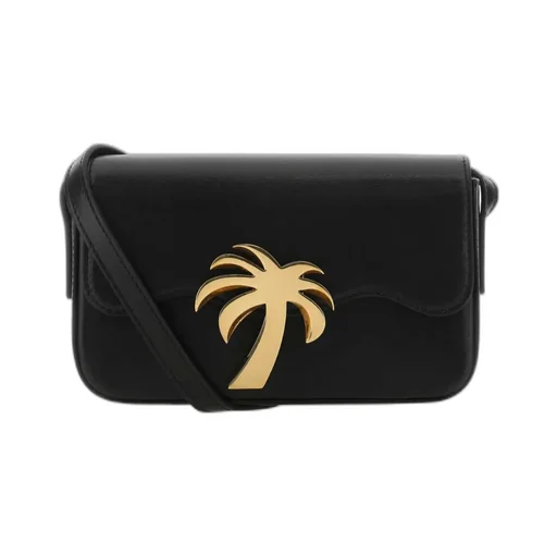 Palm Angels Palm Tree-Plaque Foldover Top Crossbody Bag