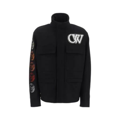Off-White Graphic Printed Buttoned Jacket