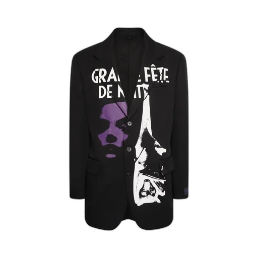 Lapel Printed Suit Jacket