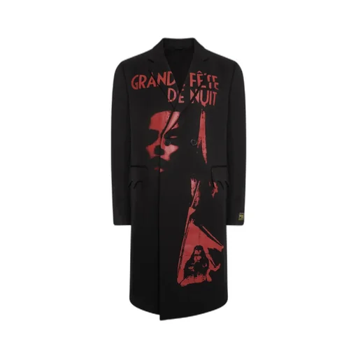 Hand-Painted Printed Coat