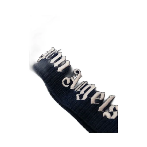 Palm Angels Kids Logo-Embroidered Turn-Up Hem Beanie