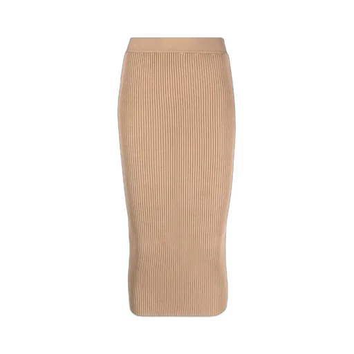 Ribbed-Knit Midi Skirt