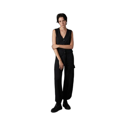 Tapered Drawstring Knit Trousers