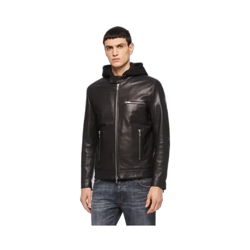 Zip-Up Leather Jacket