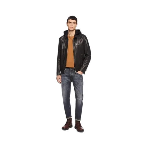 Zip-Up Leather Jacket