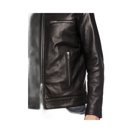 Zip-Up Leather Jacket