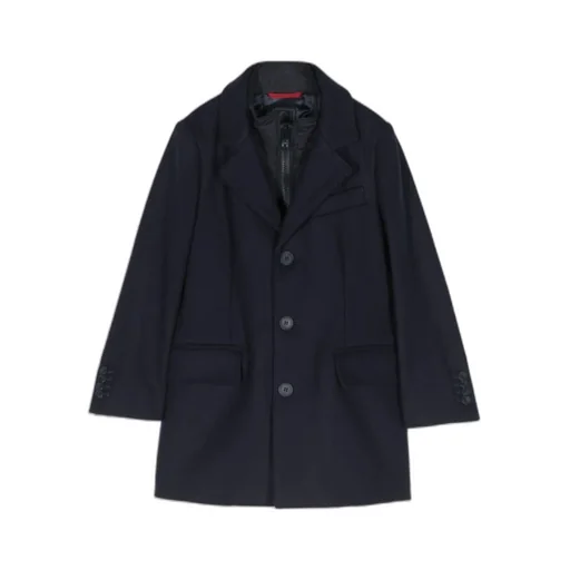 Fay Kids Layered Straight Hem Coat