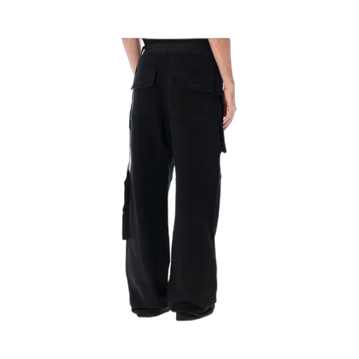 Drawstring Wide-Leg Cargo Trousers