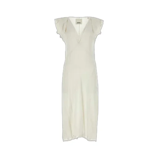 Lace-Trimmed Silk-Blend Midi Dress