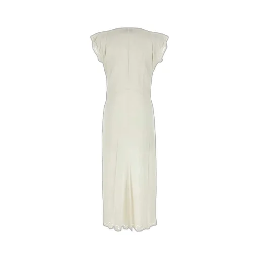 Lace-Trimmed Silk-Blend Midi Dress