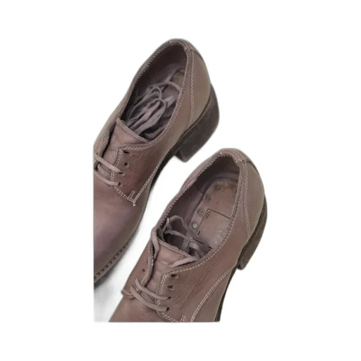 Tie Business Dress Shoes With Thick Heels