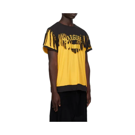 Maison Margiela Logo-Prined Fringed T-Shirt