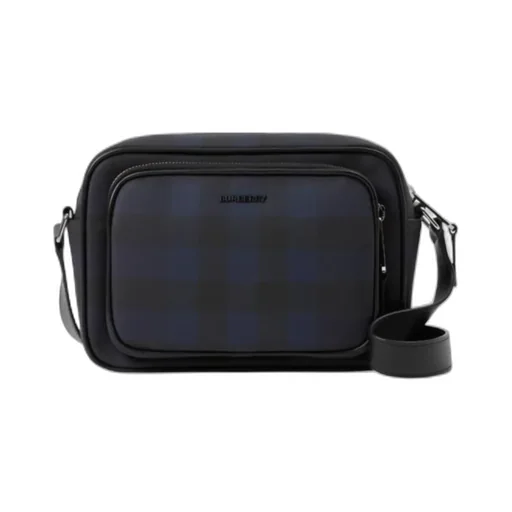 Burberry Paddy Logo Plaque Checked Messenger Bag