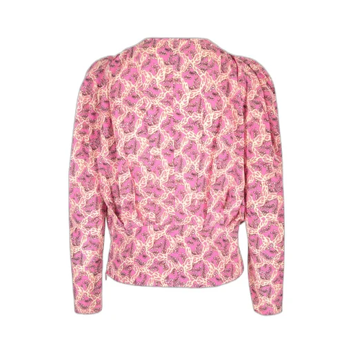 Isabel Marant Floral Printed Long Puff-Sleeved Blouse