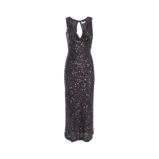 P.A.R.O.S.H. Sequin-Embellished V-Neck Sleeveless Dress