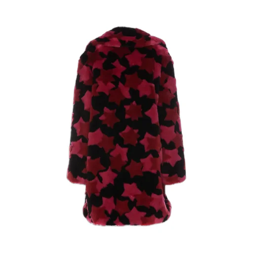 Star-Print Button-Up Coat