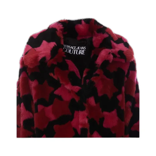 Star-Print Button-Up Coat