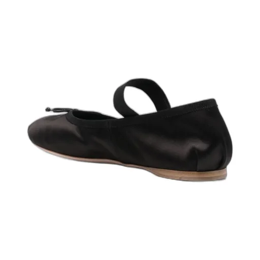Bow-Detail Satin Ballerina Shoes