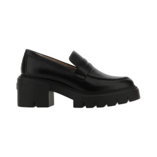 Chunky-Sole Leather Loafers