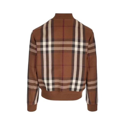 Checked Wool-Blend Bomber Jacket