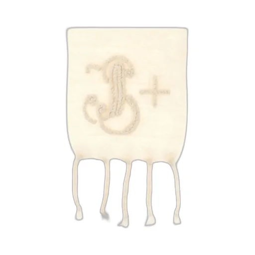 Logo-Embroidered Fringed Scarf