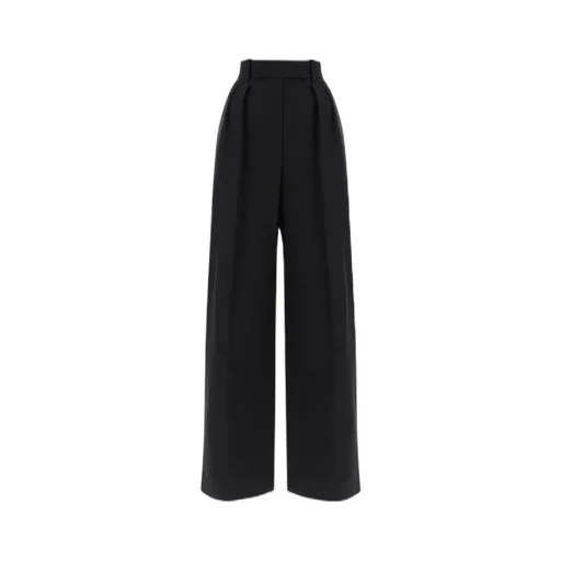 Khaite High-Waisted Wide-Leg Trousers
