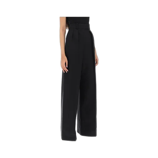 Khaite High-Waisted Wide-Leg Trousers
