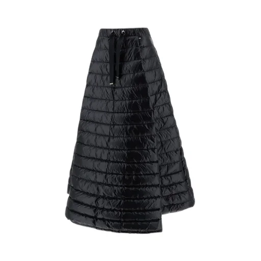 Drawstring Padded Down Maxi Skirt