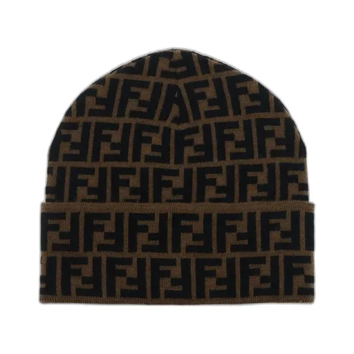 Fendi Logo Intarsia-Knit Beanie