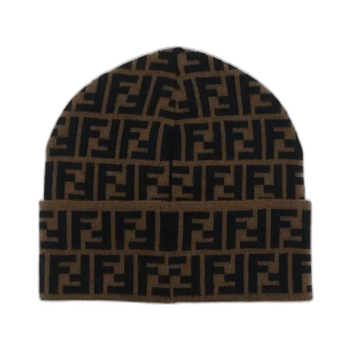 Fendi Logo Intarsia-Knit Beanie