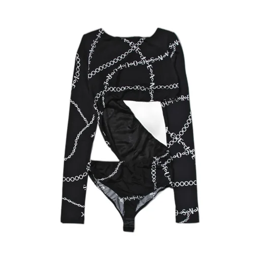 Versace Jeans Couture Necklace Print Long-Sleeved Bodysuit