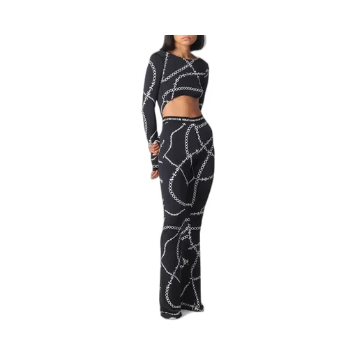 Versace Jeans Couture Necklace Print Long-Sleeved Bodysuit