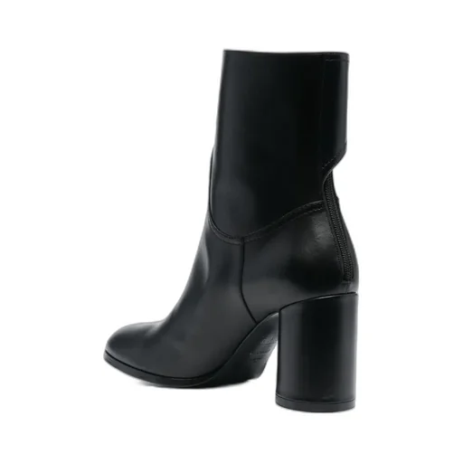 90Mm Block-Heel Leather Boots