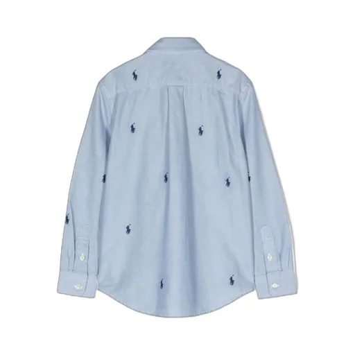 Polo Ralph Lauren Kids Pony Embroidered Curved Hem Shirt