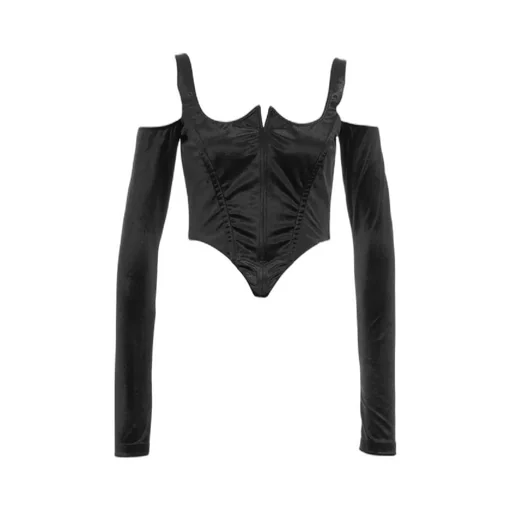 Suspender Long-Sleeved Blouse