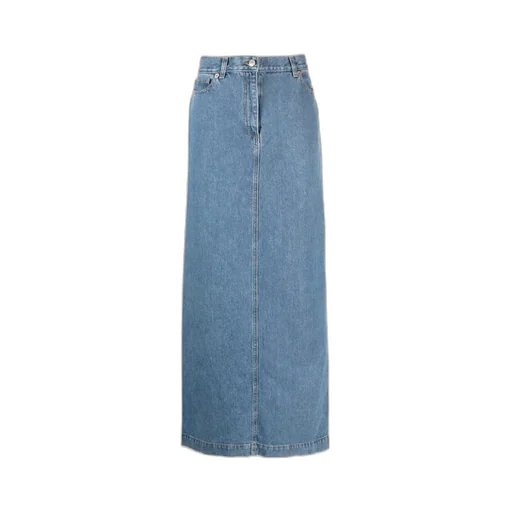 Magda Butrym Split Back Denim Maxi Skirt