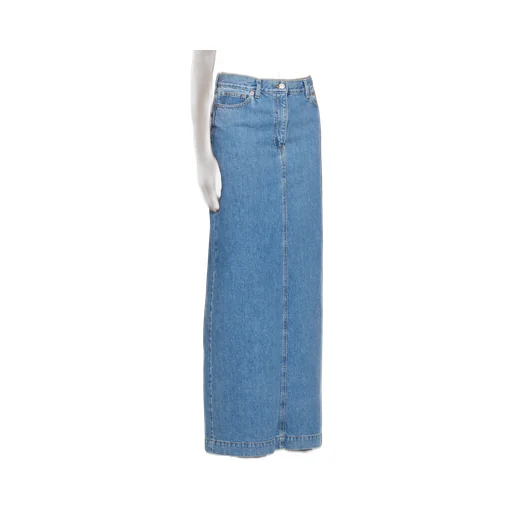 Magda Butrym Split Back Denim Maxi Skirt
