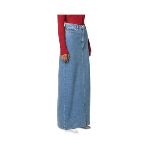 Magda Butrym Split Back Denim Maxi Skirt
