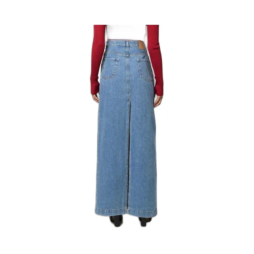 Magda Butrym Split Back Denim Maxi Skirt
