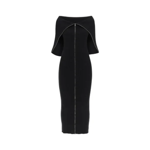 Mm6 Maison Margiela Zip-Up Knitted Dress