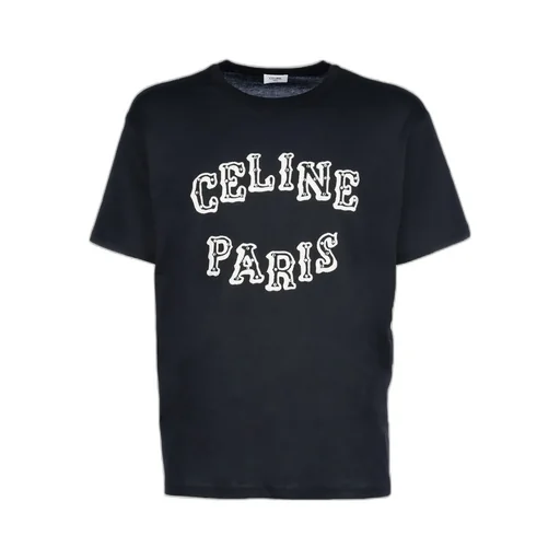 Celine Loose Embroidered T-Shirt In Cotton Jersey