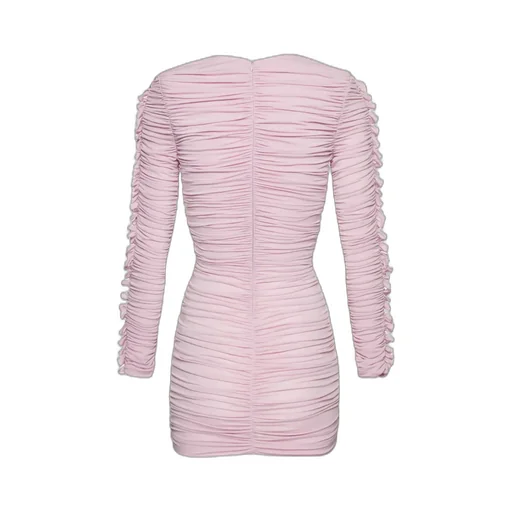 Magda Butrym Floral-Applique Ruched Mini Dress