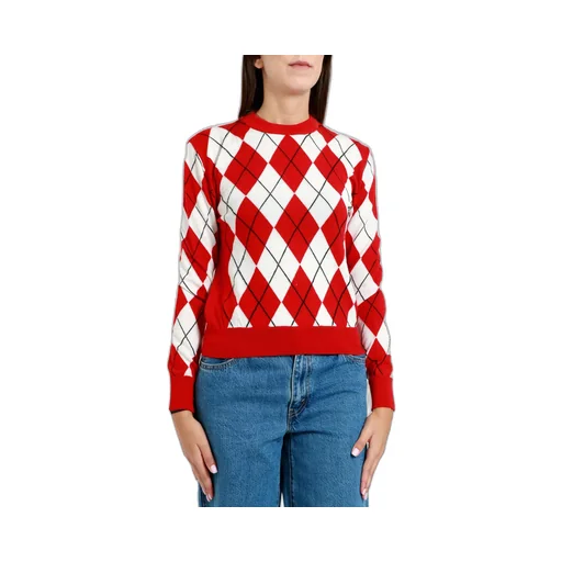 Msgm Long-Sleeved Crewneck Knitted Jumper